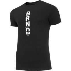 T-shirt męski TSM251 - głęboka czerń. Czarne koszulki męskie 4f, m, bez wzorów, z bawełny, bez kołnierzyka, bez rękawów. Za 49,99 zł.