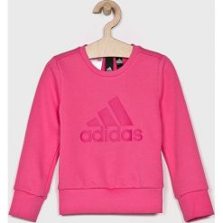 Adidas Performance - Bluza dziecięca 110-170 cm. Pomarańczowe bluzy dziewczęce adidas Performance, z nadrukiem, z bawełny, bez rękawów, bez kaptura. Za 169,90 zł.