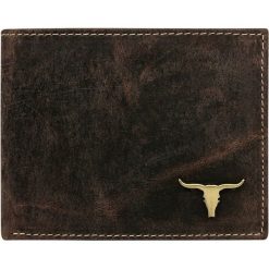 Portfel męski skórzany Buffalo Wild RM-02-BAW. Pomarańczowe portfele męskie BUFFALO WILD, bez wzorów, ze skóry. Za 49,90 zł.