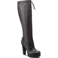 Kozaki GUESS - Ridge2 FLRI23 ELE11 BLACK. Czarne bez kategorii marki Guess, z materiału, na obcasie. W wyprzedaży za 539,00 zł.