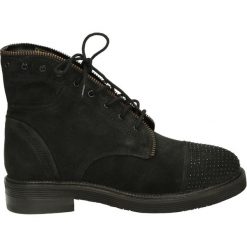 Botki - 5011118 BLACK. Czarne botki damskie skórzane marki Venezia, na obcasie. Za 179,00 zł.