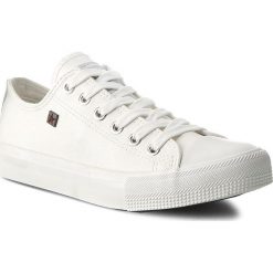 Trampki BIG STAR - V274869 White. Białe półbuty damskie BIG STAR, bez wzorów, z gumy, bez zapięcia. W wyprzedaży za 99,00 zł.