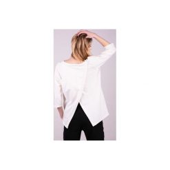 Bluzka Damska dresowa ANNA-Ecri. Białe bluzki damskie 3 for u, s, bez wzorów, z elastanu, eleganckie, z klasycznym kołnierzykiem, bez rękawów. Za 135,20 zł.