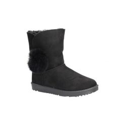 Buty zimowe damskie: Śniegowce Casu Botki emu z pomponem BOK-1115