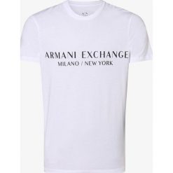 Armani Exchange - T-shirt męski, biały. Białe t-shirty męskie Armani Exchange, m, z nadrukiem, eleganckie, bez kołnierzyka. Za 179,95 zł.