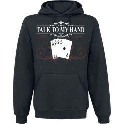 Bluzy męskie: Talk To My Hand Bluza z kapturem czarny