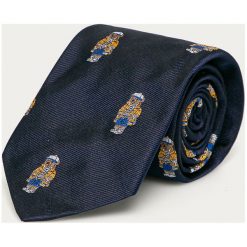 Polo Ralph Lauren - Krawat. Niebieskie krawaty męskie Polo Ralph Lauren, bez wzorów, z jedwabiu. W wyprzedaży za 299,90 zł.