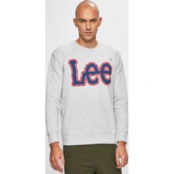 Lee - Bluza. Szare bluzy męskie Lee, m, z nadrukiem, z bawełny, z okrągłym kołnierzem, bez rękawów, bez kaptura. W wyprzedaży za 139,90 zł.