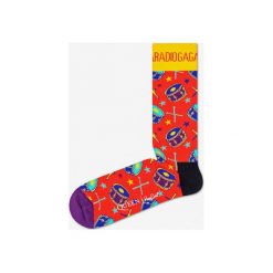 Happy Socks Radio Ga Ga Skarpetki Czerwony Wielokolorowy. Czerwone skarpetki męskie Happy Socks, bez wzorów, z elastanu. Za 68,95 zł.
