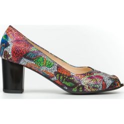 Czółenka z odkrytymi palcami - skóra naturalna - model 1152 - kolor motyl. Czółenka damskie Zapato, bez wzorów, ze skóry, z otwartym noskiem, bez obcasa. Za 309,00 zł.