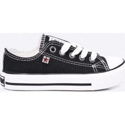 Big Star - Trampki. Czarne trampki dziewczęce BIG STAR, bez wzorów, z materiału, na sznurówki. W wyprzedaży za 59,90 zł.