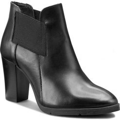 Botki GOLD&GOLD - E224 Myrna Nero. Czarne buty zimowe damskie Gold&Gold, ze skóry, na obcasie. W wyprzedaży za 169,00 zł.