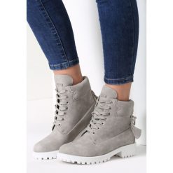 Buty zimowe damskie: Szare Traperki Be Brave