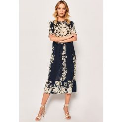 Sukienka koktajlowa Red Valentino TR0VA7M5. Niebieskie sukienki damskie Red Valentino, m, bez wzorów, z jedwabiu, wizytowe, bez kołnierzyka, bez rękawów. W wyprzedaży za 2389,00 zł.