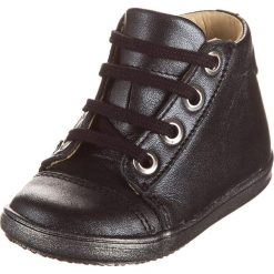 Buciki niemowlęce: Skórzane buty „Vital Lim” w kolorze czarno-srebrnym do nauki chodzenia
