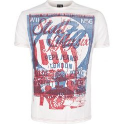 T-Shirt Pepe Jeans. Czerwone t-shirty męskie Pepe Jeans, m, z nadrukiem, z jeansu, retro, bez kołnierzyka. Za 79,00 zł.