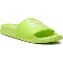 Klapki Reebok - Classic Slide DV4100 Neon Lime/White. Zielone klapki damskie Reebok, ze skóry ekologicznej. Za 129,00 zł.