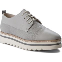 Oxfordy MARC O'POLO - 801 14453401 102 Grey 920. Szare półbuty damskie Marc O'Polo, bez obcasa, na koturnie, bez zapięcia. W wyprzedaży za 439,00 zł.