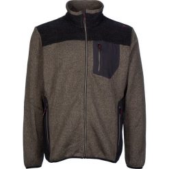 Kurtka polarowa w kolorze szarobrązowym. Szare bluzy męskie s, z dzianiny. W wyprzedaży za 129,95 zł.