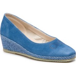 Espadryle SPIFFY - E-91450-50 Jeans 033. Niebieskie espadryle damskie Spiffy, bez wzorów, z jeansu, bez obcasa, na obcasie. Za 349,00 zł.