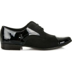 Buty wizytowe męskie: Eleganckie lakierowane męskie skórzane półbuty