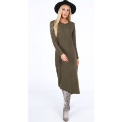 Sukienka asymetryczna khaki 1879. Brązowe sukienki damskie Fasardi, s, bez wzorów, z asymetrycznym kołnierzem, bez rękawów, asymetryczne. Za 99,00 zł.