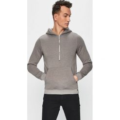 Premium by Jack&Jones - Bluza. Szare bluzy męskie Premium by Jack&Jones, xl, z nadrukiem, z bawełny, z kapturem, z krótkim rękawem, krótkie, z kapturem. W wyprzedaży za 89,90 zł.