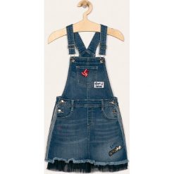 Blukids - Sukienka dziecięca 98-134 cm. Niebieskie sukienki dziewczęce Blukids, z aplikacjami, z elastanu, casualowe, bez rękawów, proste. W wyprzedaży za 89,90 zł.