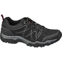 Trekkingowe buty męskie Highland Creek czarne. Czarne buty trekkingowe męskie marki Highland Creek, z materiału, na sznurówki. Za 119,90 zł.
