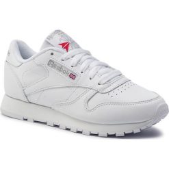 Buty Reebok - Cl Lthr 2232 White. Białe półbuty damskie Reebok, bez wzorów, ze skóry, bez obcasa, na płaskiej podeszwie, bez zapięcia. Za 349,00 zł.