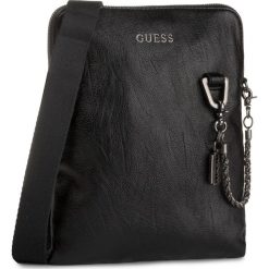 Saszetka GUESS - Jones HM6816 POL94 BLA. Czarne torby męskie skórzane Guess, z aplikacjami, ze skóry ekologicznej, młodzieżowe. W wyprzedaży za 219,00 zł.