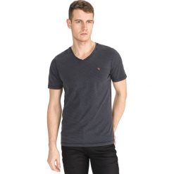 Jack & Jones Carlin Koszulka Czarny Szary. Szare podkoszulki męskie Jack & Jones, m, w paski, z bawełny, vintage, bez kołnierzyka, krótkie. Za 87,95 zł.