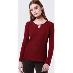 Bordowa Bluzka Condensation. Czerwone bluzki damskie Born2be, xl, bez wzorów, bez kołnierzyka, z długim rękawem. Za 29,99 zł.