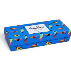 Happy Socks - Skarpetki Forest Gift Box (4-pak). Niebieskie skarpetki damskie Happy Socks, z bawełny. Za 119,90 zł.