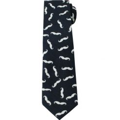 Oryginalny Krawat - 6 cm - Alties, Granatowy w Białe Wąsy KRALTS0142. Niebieskie krawaty męskie Alties, bez wzorów, z tkaniny, eleganckie. Za 40,00 zł.