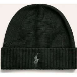 Polo Ralph Lauren - Czapka. Czarne czapki męskie Polo Ralph Lauren, na zimę, bez wzorów, z wełny. Za 219,90 zł.