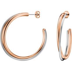 Calvin Klein Kolczyki Srebrny Beżowy. Szare kolczyki damskie Calvin Klein, srebrne. Za 412,95 zł.
