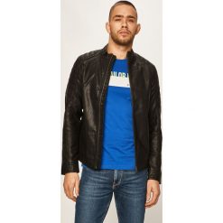 Tom Tailor Denim - Kurtka. Czarne płaszcze męskie TOM TAILOR DENIM, s, bez wzorów, z poliesteru, krótkie, bez kaptura. W wyprzedaży za 269,90 zł.