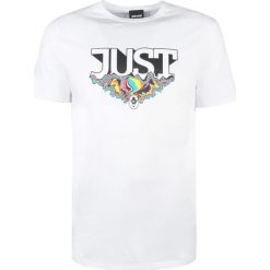 Just Cavalli T-shirt "Regular". T-shirty męskie Roberto Cavalli, z nadrukiem, z bawełny, z okrągłym kołnierzem. Za 279,00 zł.