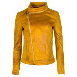 Desigual Kurtka Damska Merlin 36 Żółta. Żółte płaszcze damskie marki Desigual, bez wzorów, bez kaptura. W wyprzedaży za 386,00 zł.