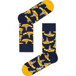 Skarpety Happy Socks x The Beatles 50th Anniversary (BEA01-6000). Brązowe skarpetki damskie marki Happy Socks, z bawełny. Za 39,99 zł.