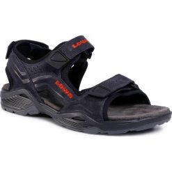 Sandały LOWA - Duralto Le 410379 Navy 649. Niebieskie klapki męskie Lowa, bez wzorów, ze skóry. Za 469,00 zł.