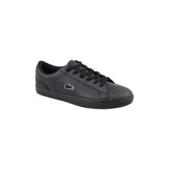 Buty Dziecko Lacoste Lerond BL 2 Jr 737CUJ002702H. Czarne trampki dziewczęce Lacoste, bez wzorów, bez zapięcia. Za 279,99 zł.
