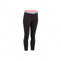 Legginsy 7/8 fitness Energy damskie. Czarne legginsy sportowe damskie DOMYOS, l, z elastanu. Za 54,99 zł.