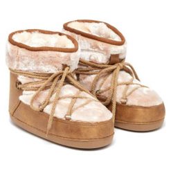 Buty zimowe damskie: Śniegowce w kolorze beżowym