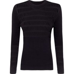 T-shirt ADIDAS BY STELLA McCARTNEY WARP KNIT. Czarne topy damskie adidas by Stella McCartney, bez wzorów, z tkaniny, z okrągłym kołnierzem. Za 530,00 zł.