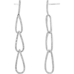 Złote Kolczyki - złoto 585, Diament 0,58ct. Żółte kolczyki damskie W.KRUK, z diamentem, złote, na sztyftcie. Za 5990,00 zł.
