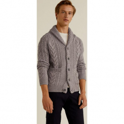 Mango Man - Sweter Morning. Szare kardigany męskie Mango Man, l, z dzianiny. Za 229,90 zł.