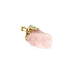 Colare Kwarc Różowy Surowy Złoto. Różowe naszyjniki damskie Brazi druse jewelry, z kwarcem, srebrne. Za 136,00 zł.