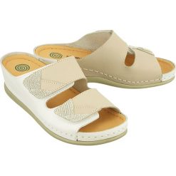 DR BRINKMANN 701044-3 weiss, klapki profilaktyczne damskie. Klapki damskie Dr. Brinkmann, bez wzorów, bez obcasa. Za 209,90 zł.